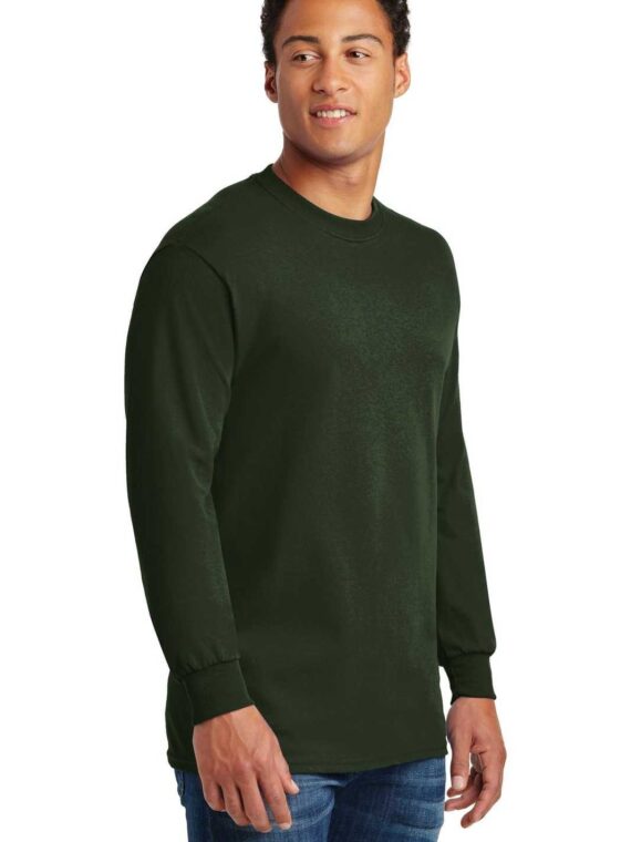 Sweatshirt, %100 Pamuk, İçi Şardonlu, 2 İplik Sweatshirt, 0 Yaka, Haki