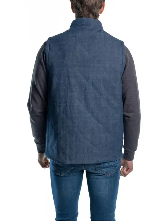 Hultabs | Kapitoneli Denim Kot Yelek, Lacivert