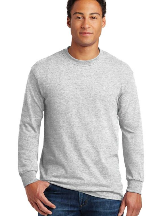 Sweatshirt, %100 Pamuk, İçi Şardonlu, 2 İplik Sweatshirt, 0 Yaka, Gri-Melanj