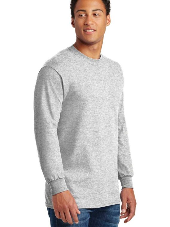 Sweatshirt, %100 Pamuk, İçi Şardonlu, 2 İplik Sweatshirt, 0 Yaka, Gri-Melanj