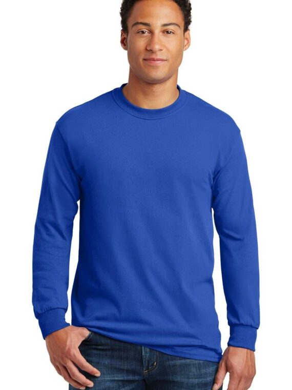 Sweatshirt, %100 Pamuk, İçi Şardonlu, 2 İplik Sweatshirt, 0 Yaka, Sax-Mavi
