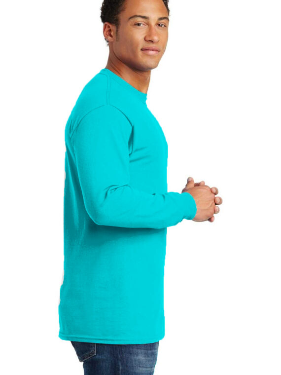 Sweatshirt, %100 Pamuk, İçi Şardonlu, 2 İplik Sweatshirt, 0 Yaka, Turkuaz