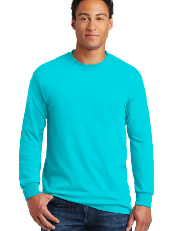 Sweatshirt, %100 Pamuk, İçi Şardonlu, 2 İplik Sweatshirt, 0 Yaka, Turkuaz