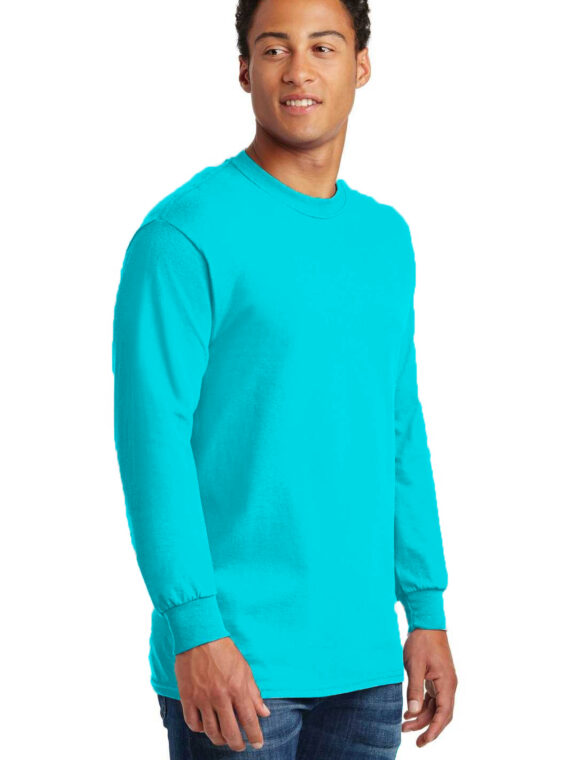 Sweatshirt, %100 Pamuk, İçi Şardonlu, 2 İplik Sweatshirt, 0 Yaka, Turkuaz