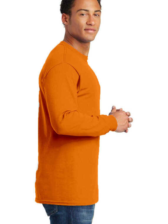 Sweatshirt, %100 Pamuk, İçi Şardonlu, 2 İplik Sweatshirt, 0 Yaka, Turuncu