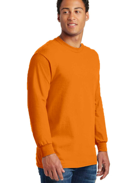 Sweatshirt, %100 Pamuk, İçi Şardonlu, 2 İplik Sweatshirt, 0 Yaka, Turuncu