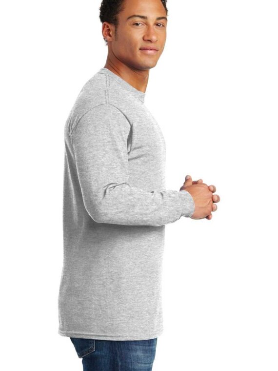 Sweatshirt, %100 Pamuk, İçi Şardonlu, 2 İplik Sweatshirt, 0 Yaka, Gri-Melanj