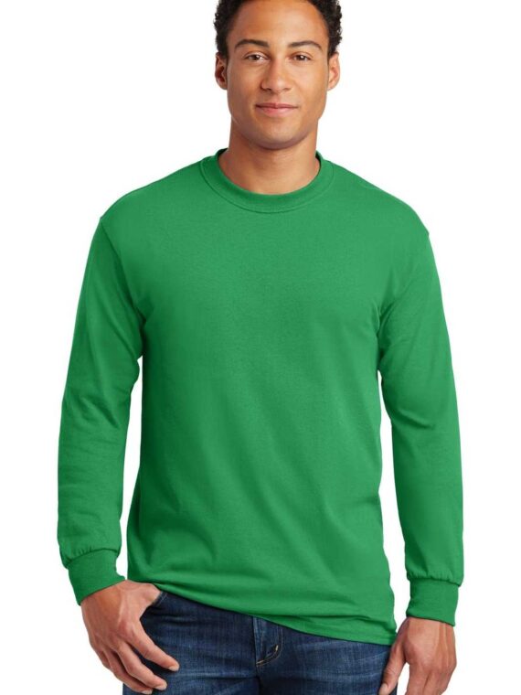 Sweatshirt, %100 Pamuk, İçi Şardonlu, 2 İplik Sweatshirt, 0 Yaka, Yesil