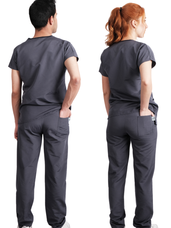 Unisex Medikal Üniforma Doktor, Hemşire Scrubs Pantolon, Füme Üniforma Tek Alt