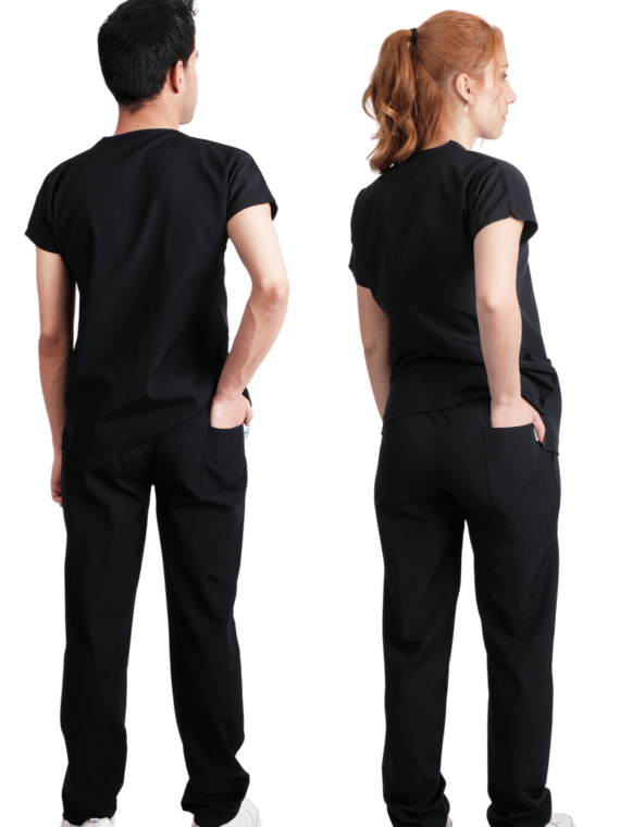 Unisex Medikal Üniforma Doktor, Hemşire Scrubs Pantolon, Koyu Lacivert Üniforma Tek Alt