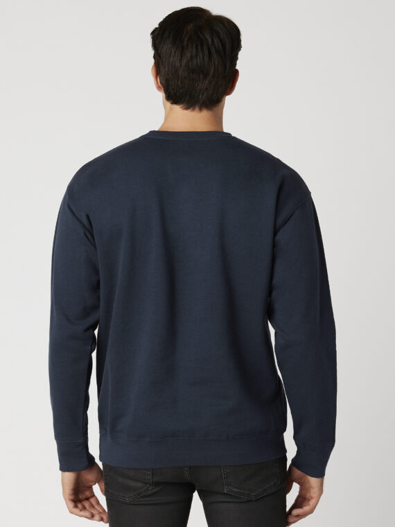 Sweatshirt, %100 Pamuk, İçi Şardonlu, 3 İplik Sweatshirt, 0 Yaka, Lacivert