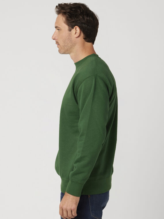 Sweatshirt, %100 Pamuk, İçi Şardonlu, 3 İplik Sweatshirt, 0 Yaka, Yeşil