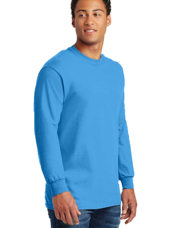 Sweatshirt, %100 Pamuk, İçi Şardonlu, 2 İplik Sweatshirt, 0 Yaka, Mavi
