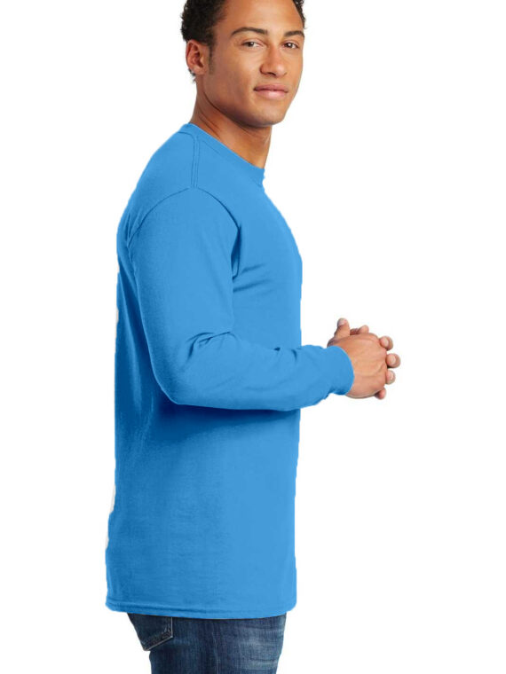 Sweatshirt, %100 Pamuk, İçi Şardonlu, 2 İplik Sweatshirt, 0 Yaka, Mavi